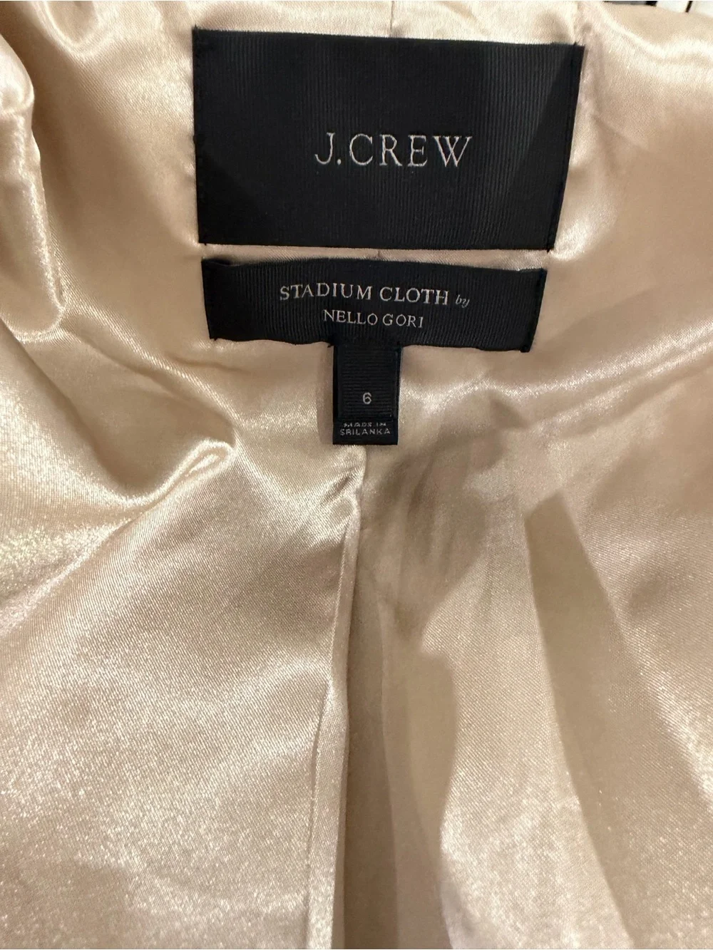 J. Crew Wool Stadium Cloth by Nello Gori Cocoon Coat Tan B2770 Size 6 - Picture 2 of 16